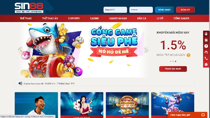 Trang chủ 11 Sin88 – Cổng Game Trực Tuyến Hot Nhất 2024